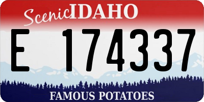 ID license plate E174337