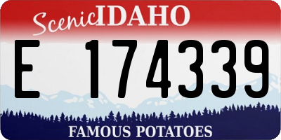 ID license plate E174339