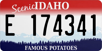 ID license plate E174341