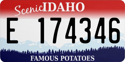 ID license plate E174346