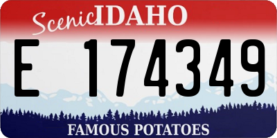 ID license plate E174349