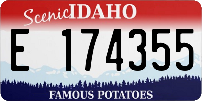 ID license plate E174355