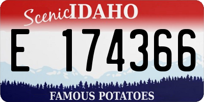 ID license plate E174366