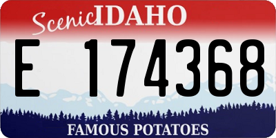 ID license plate E174368