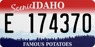 ID license plate E174370