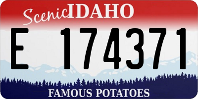 ID license plate E174371
