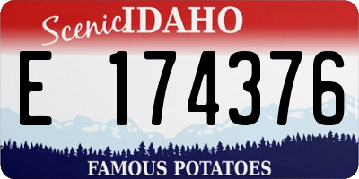 ID license plate E174376