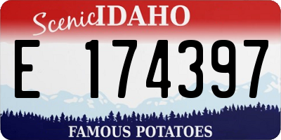 ID license plate E174397