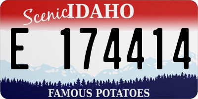 ID license plate E174414