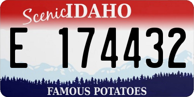 ID license plate E174432