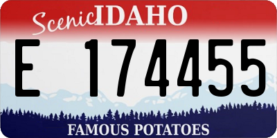 ID license plate E174455