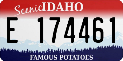 ID license plate E174461