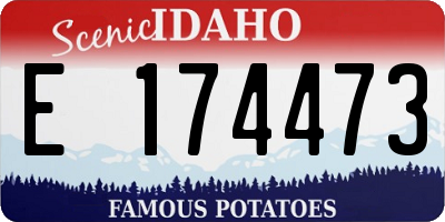 ID license plate E174473
