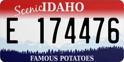 ID license plate E174476
