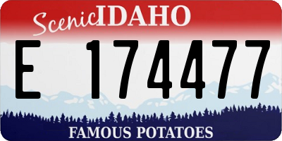 ID license plate E174477