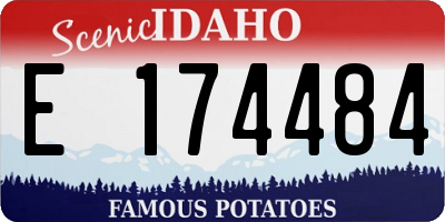 ID license plate E174484