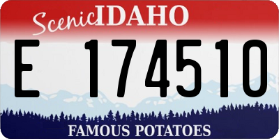 ID license plate E174510