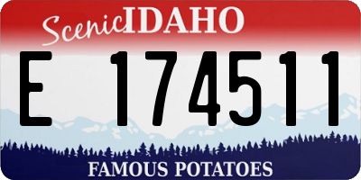 ID license plate E174511