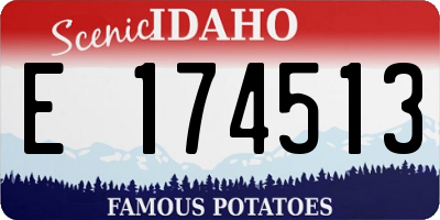 ID license plate E174513