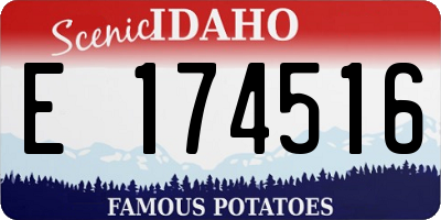 ID license plate E174516