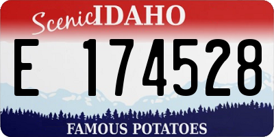 ID license plate E174528