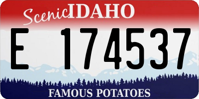 ID license plate E174537