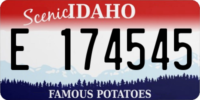 ID license plate E174545