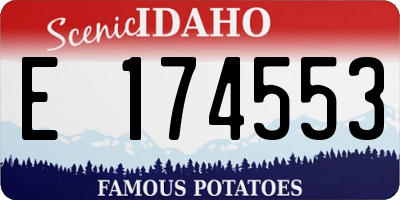 ID license plate E174553