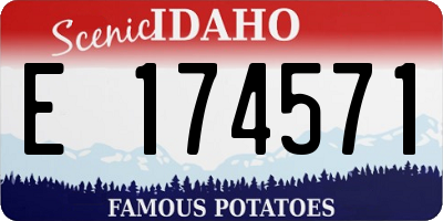 ID license plate E174571