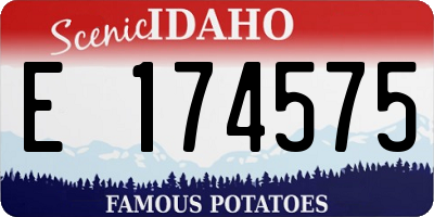ID license plate E174575