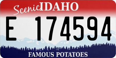 ID license plate E174594