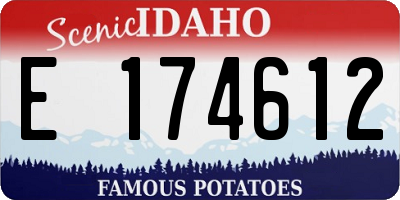 ID license plate E174612