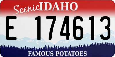ID license plate E174613