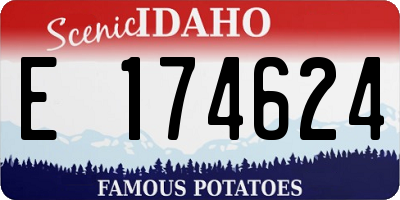 ID license plate E174624