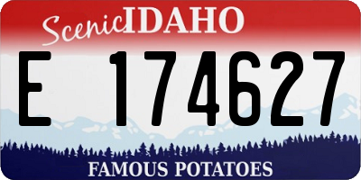 ID license plate E174627