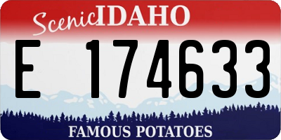 ID license plate E174633
