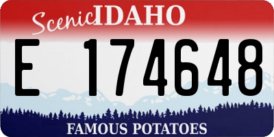 ID license plate E174648