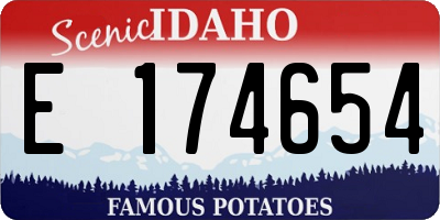 ID license plate E174654
