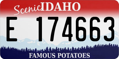 ID license plate E174663