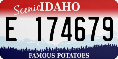 ID license plate E174679