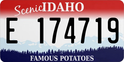 ID license plate E174719