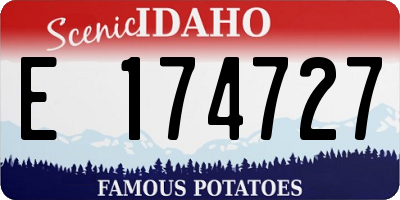 ID license plate E174727