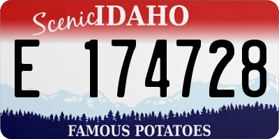 ID license plate E174728
