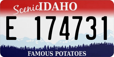 ID license plate E174731