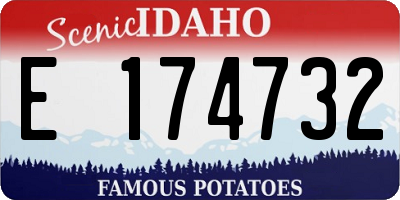 ID license plate E174732