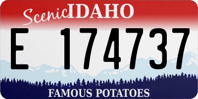 ID license plate E174737