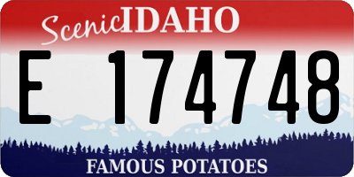 ID license plate E174748