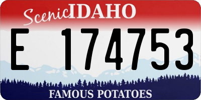 ID license plate E174753