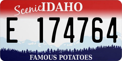 ID license plate E174764