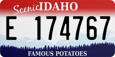 ID license plate E174767
